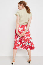 Rose Kiss Satin Midi Skirt