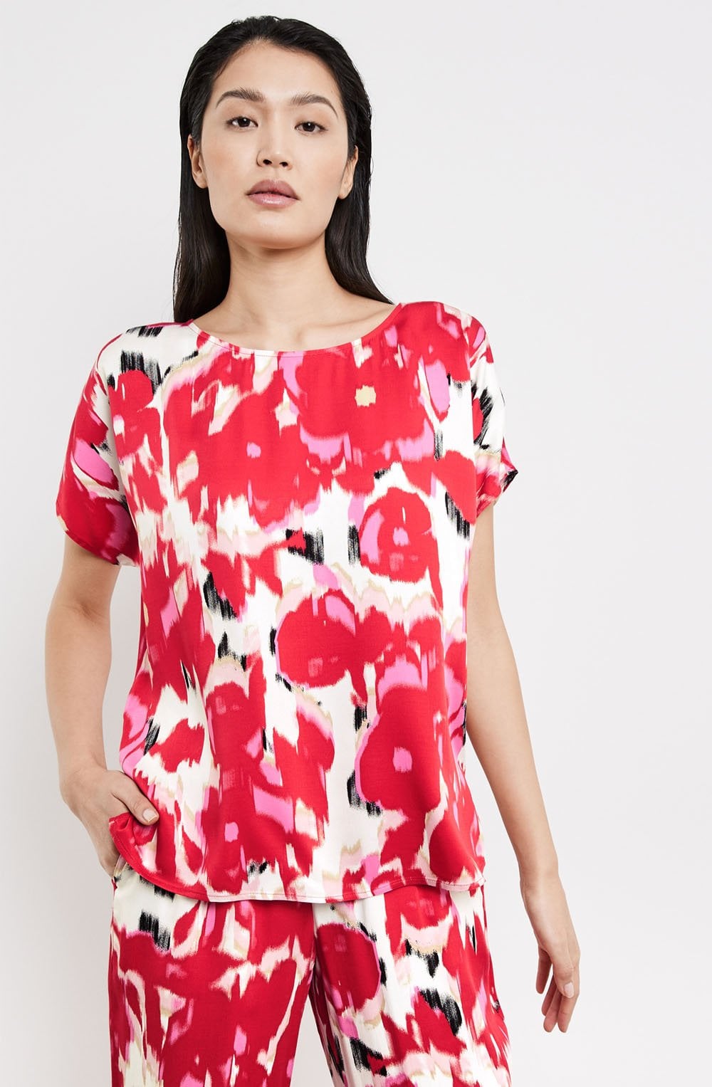 Rose Kiss Silky Blouse
