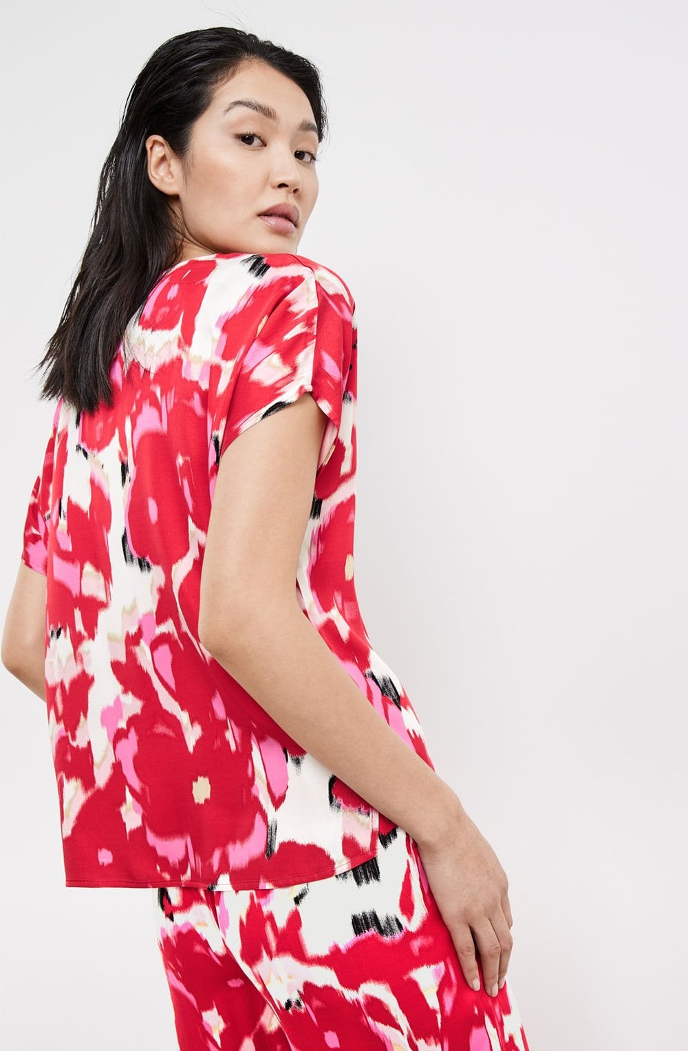 Rose Kiss Silky Blouse