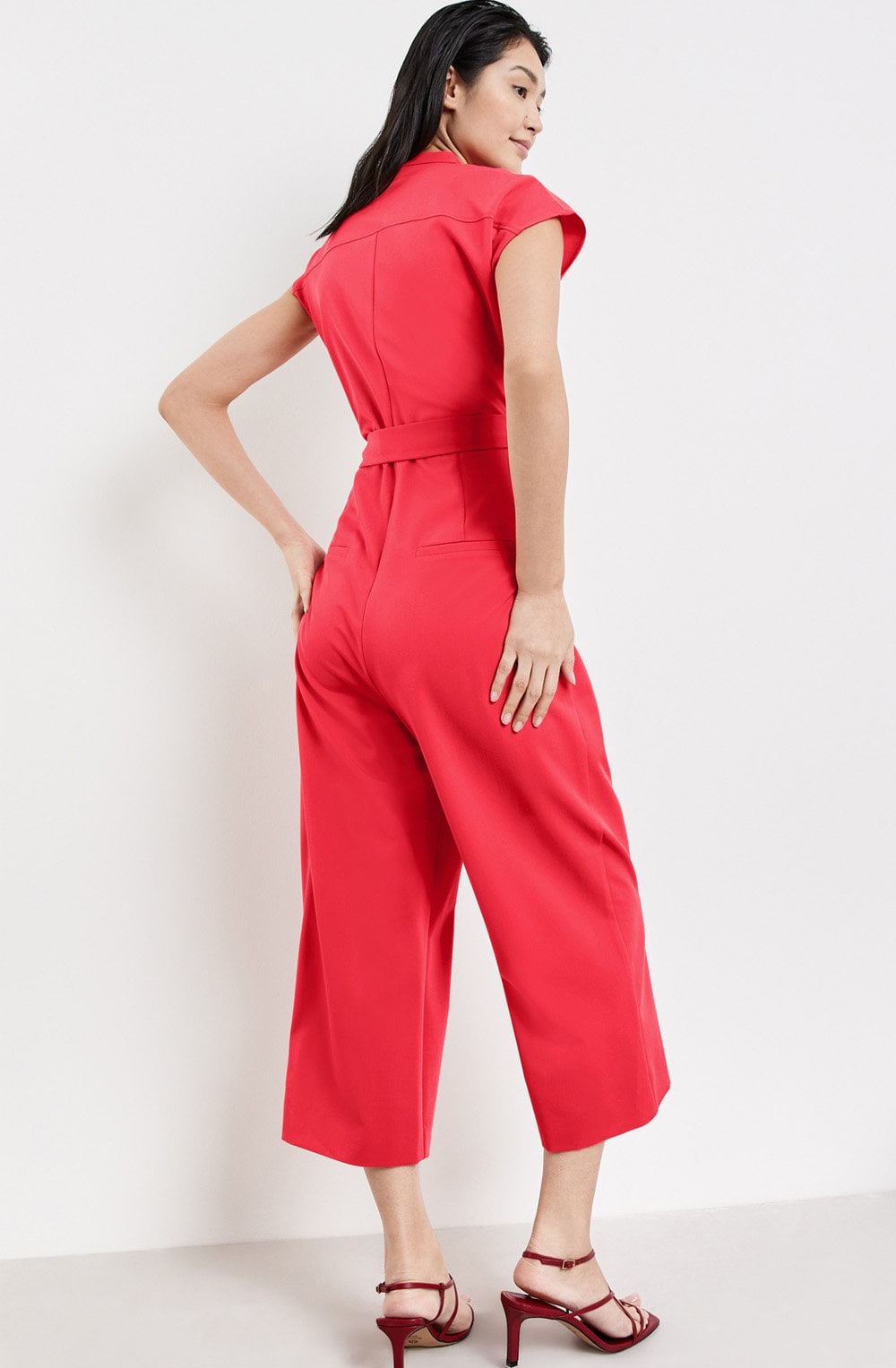 Rose Kiss Wide Leg Cropped Jumpsuit