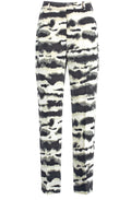 Sage and Champagne Flowing Wide Leg Trousers