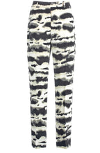 Sage and Champagne Flowing Wide Leg Trousers