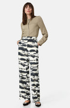Sage and Champagne Flowing Wide Leg Trousers