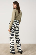 Sage and Champagne Flowing Wide Leg Trousers