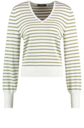 Sage Green and Off White Fine Knit Sweater