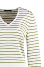 Sage Green and Off White Fine Knit Sweater