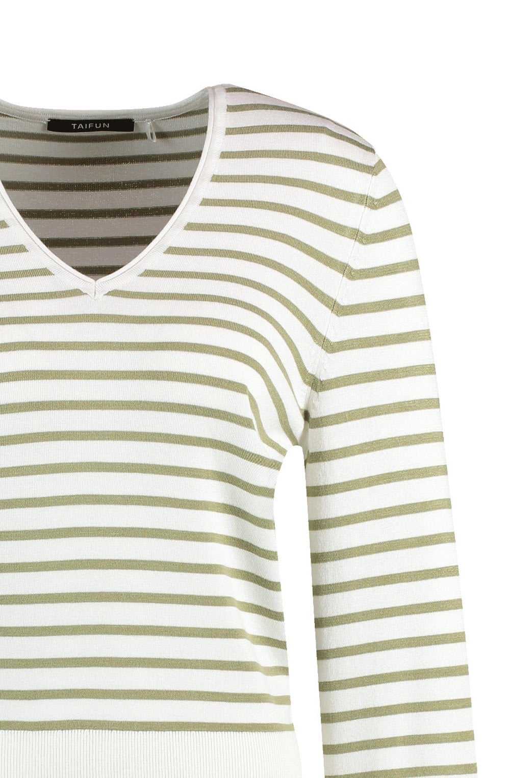 Sage Green and Off White Fine Knit Sweater