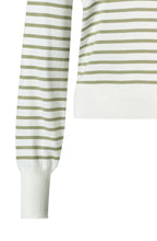 Sage Green and Off White Fine Knit Sweater