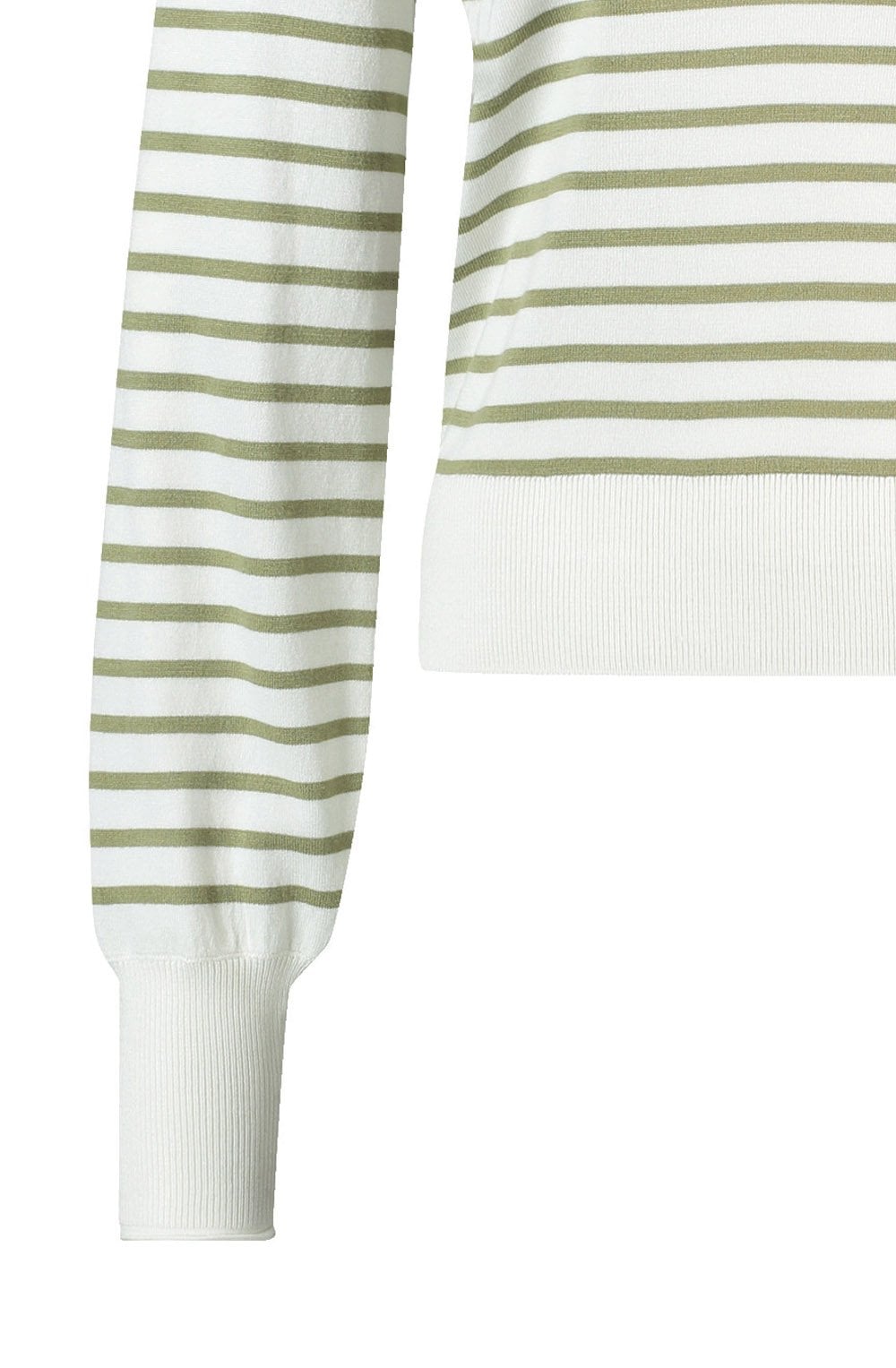 Sage Green and Off White Fine Knit Sweater