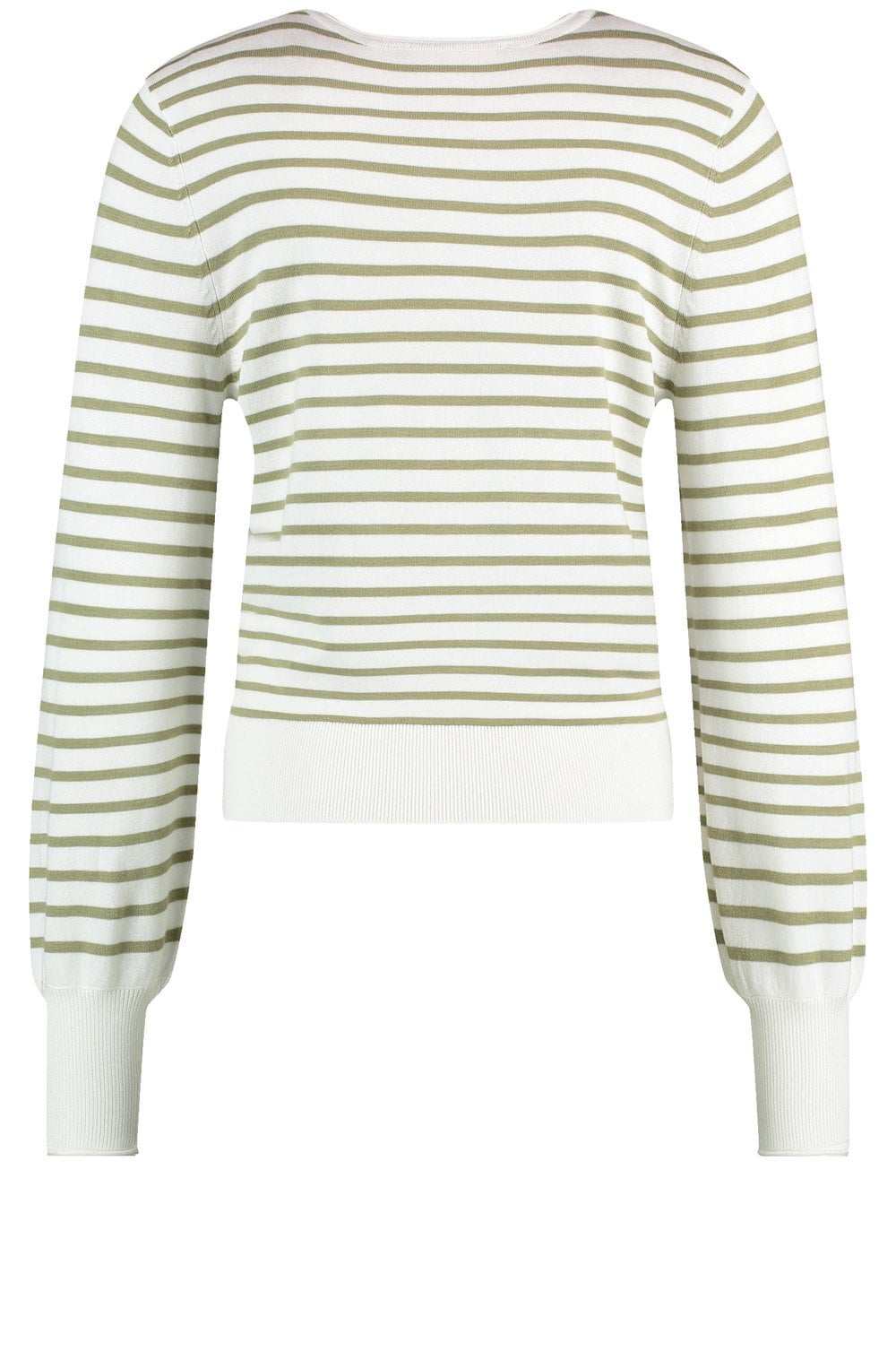 Sage Green and Off White Fine Knit Sweater