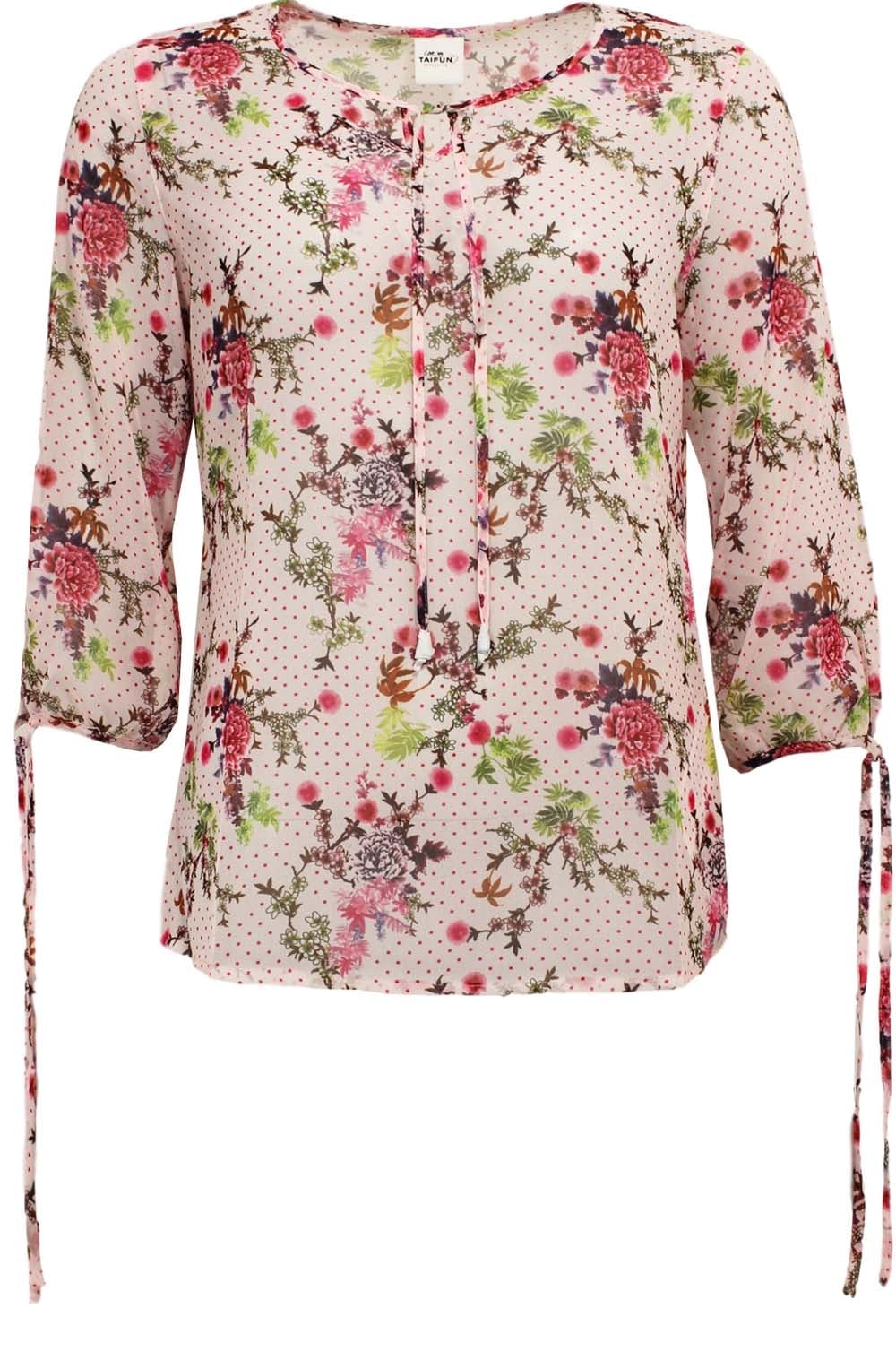 Semi Sheer Floral Blouse