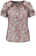 Sheer Floral Blouse