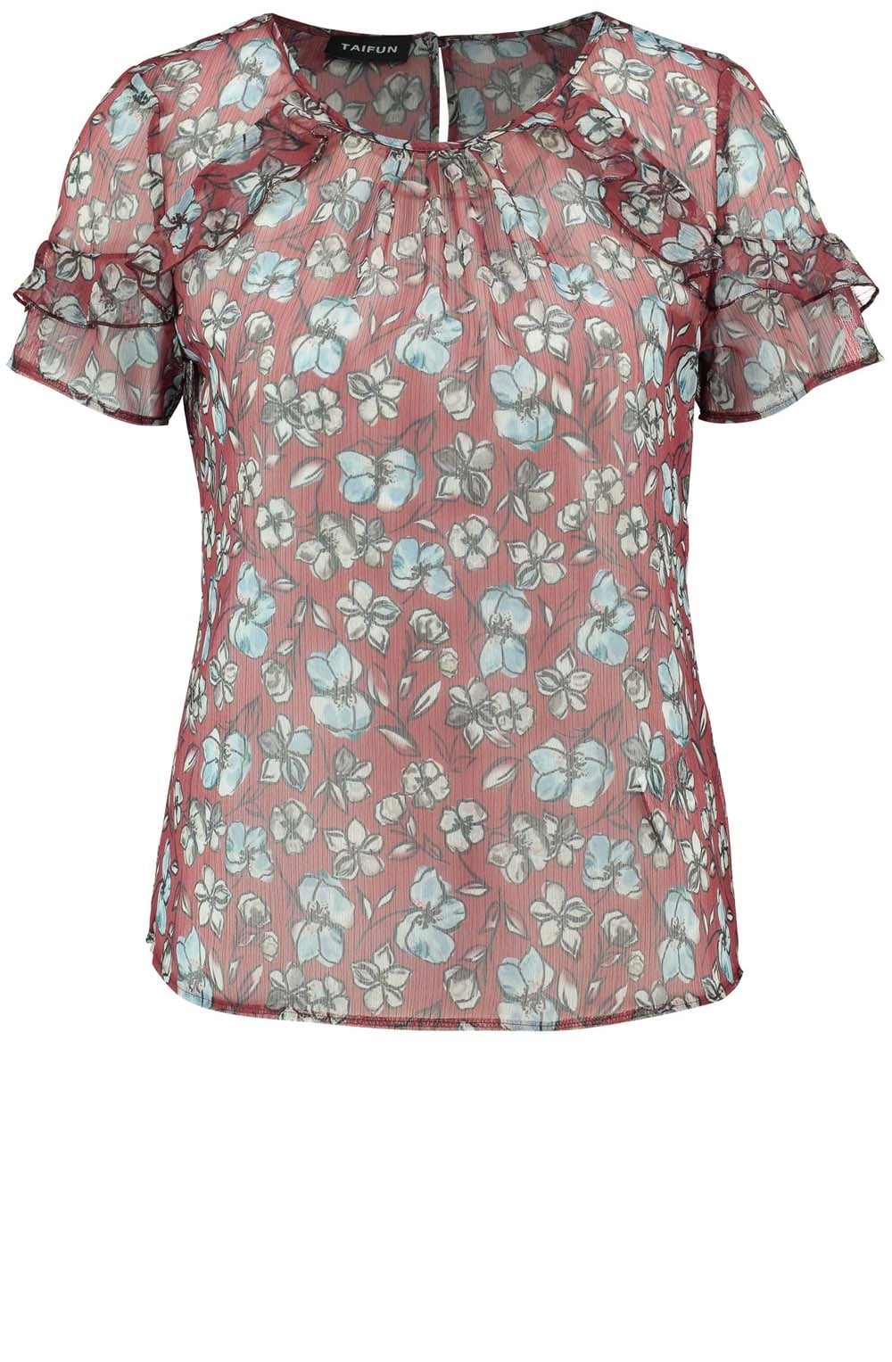 Sheer Floral Blouse