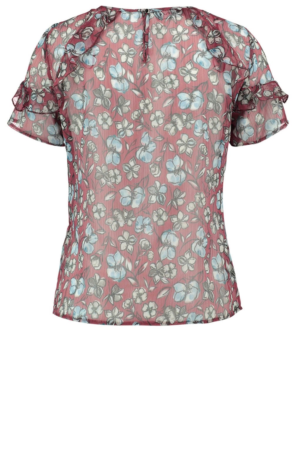 Sheer Floral Blouse