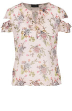 Sheer Floral Chiffon Blouse
