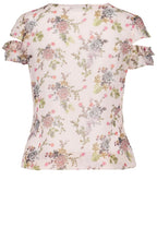 Sheer Floral Chiffon Blouse