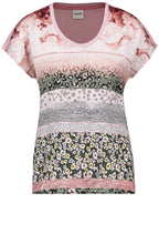 Silky Floral Front Design Top