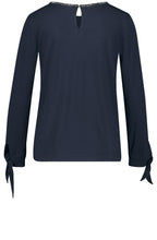 Silky Patterned Front Top