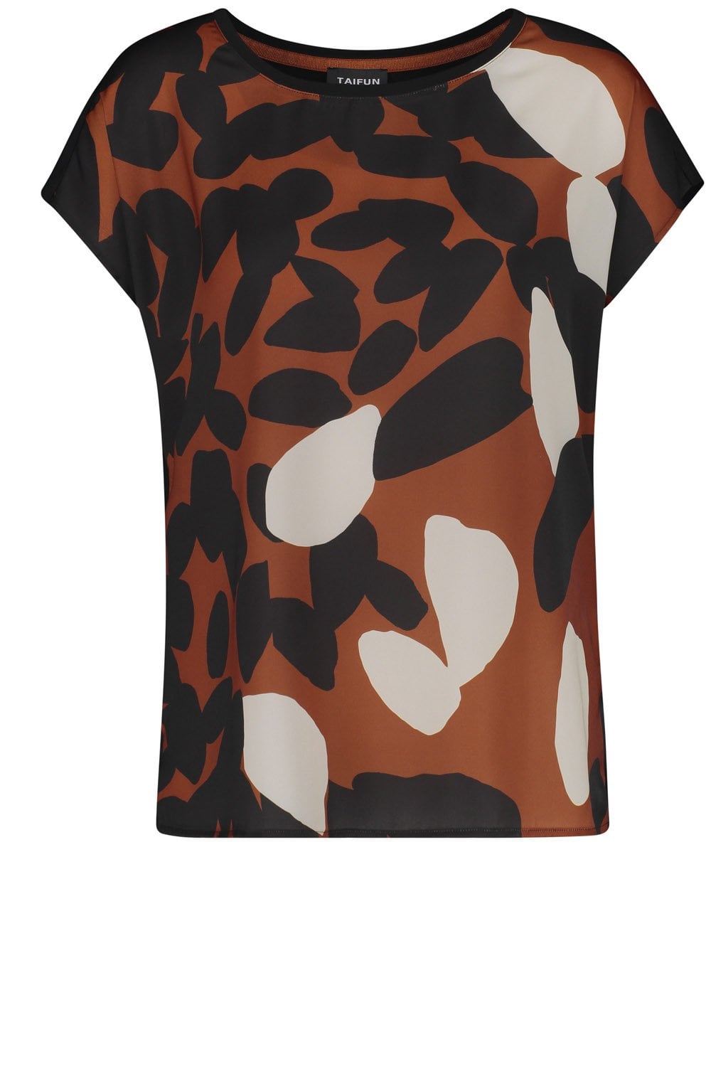 Silky Patterned Front Top