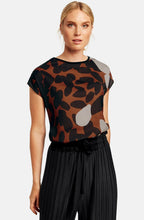 Silky Patterned Front Top