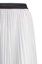 Silver Shimmer Pleated Maxi Skirt