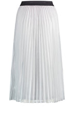 Silver Shimmer Pleated Maxi Skirt