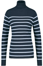 Smokey Topas & Navy Striped Jumper