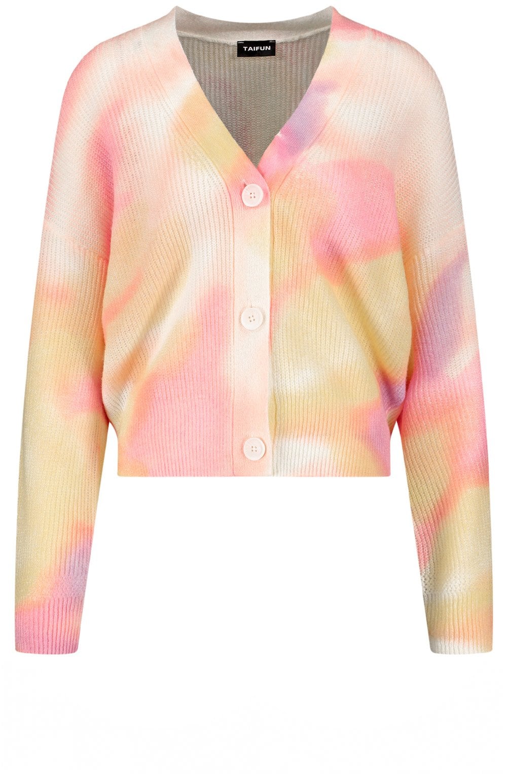 Soft Knit Blush Pink and Yellow Cardigan