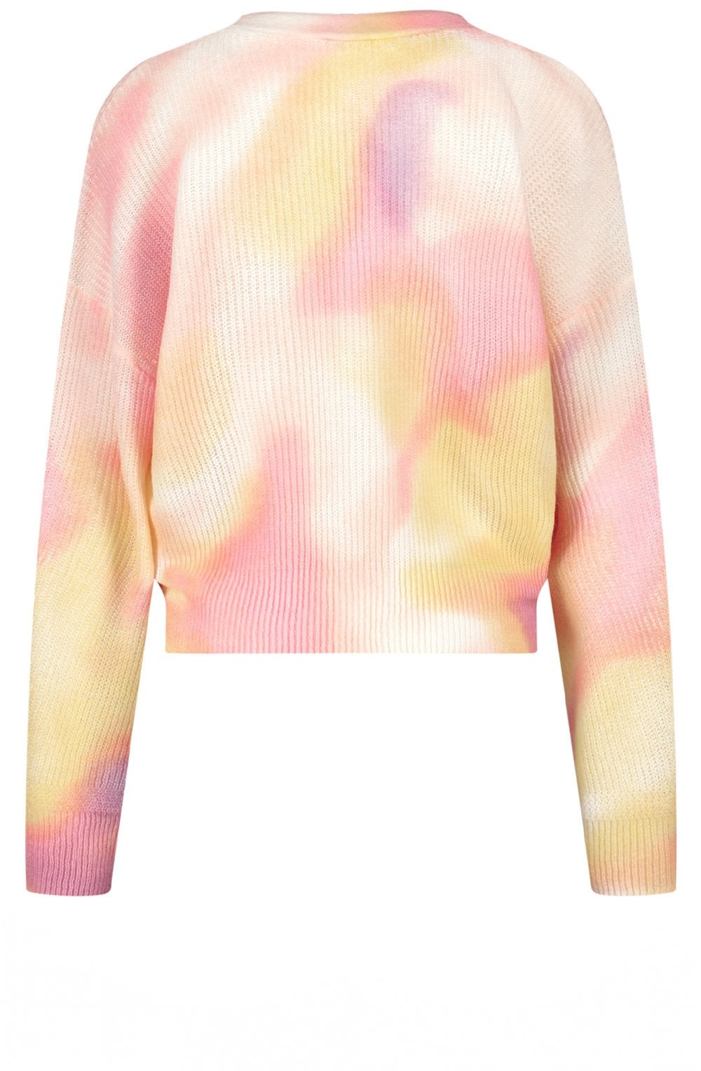 Soft Knit Blush Pink and Yellow Cardigan