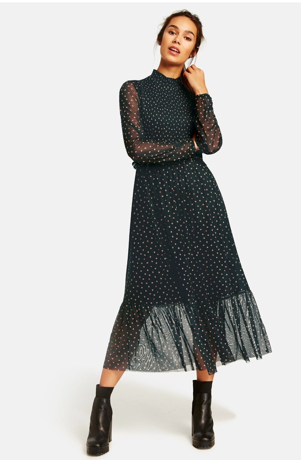 Spot Print Dress