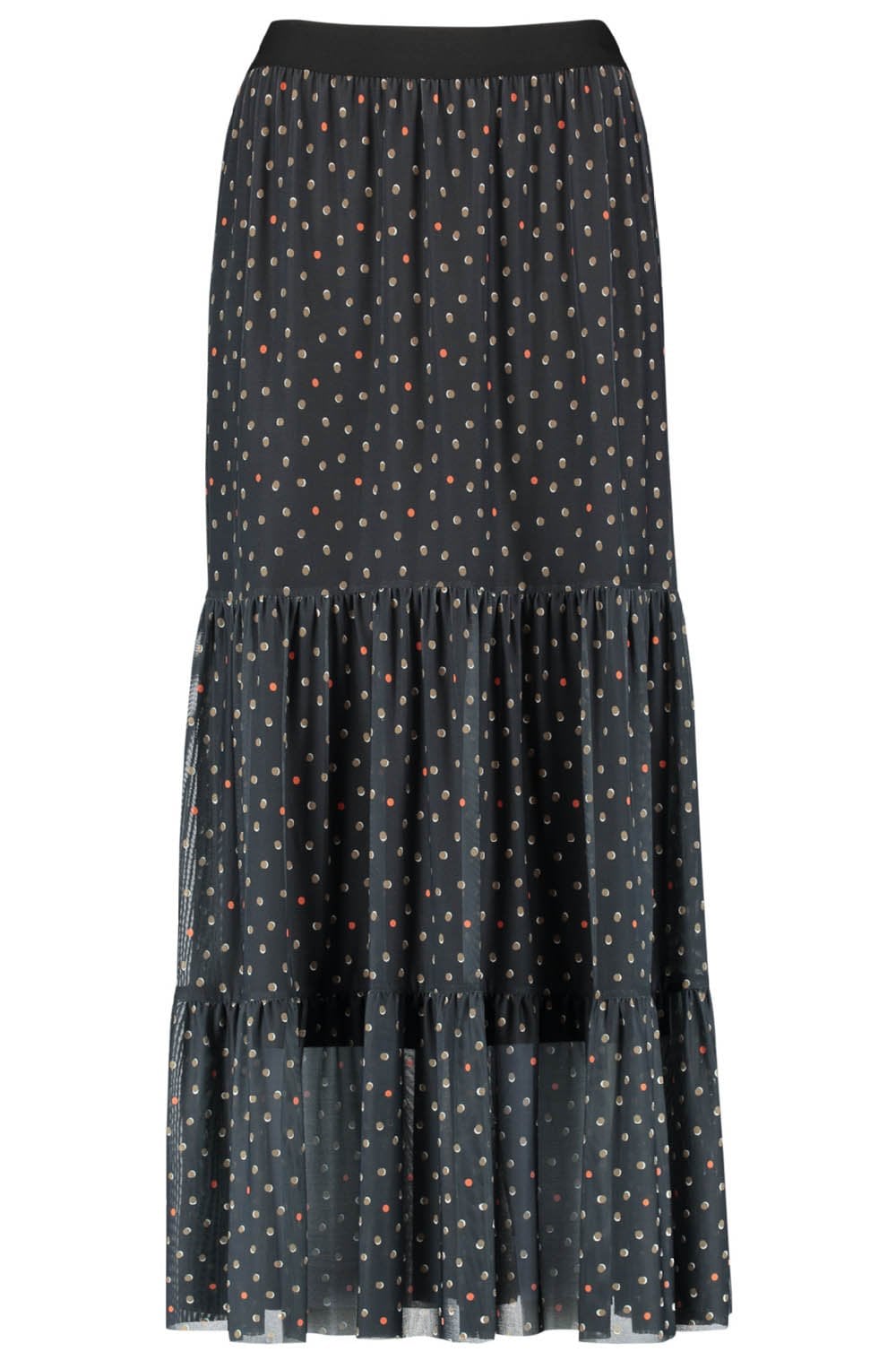 Spot Print Maxi Skirt