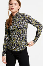 Spot Print Polo Neck Top
