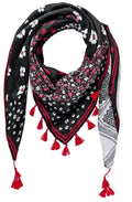 Square Floral Print Scarf