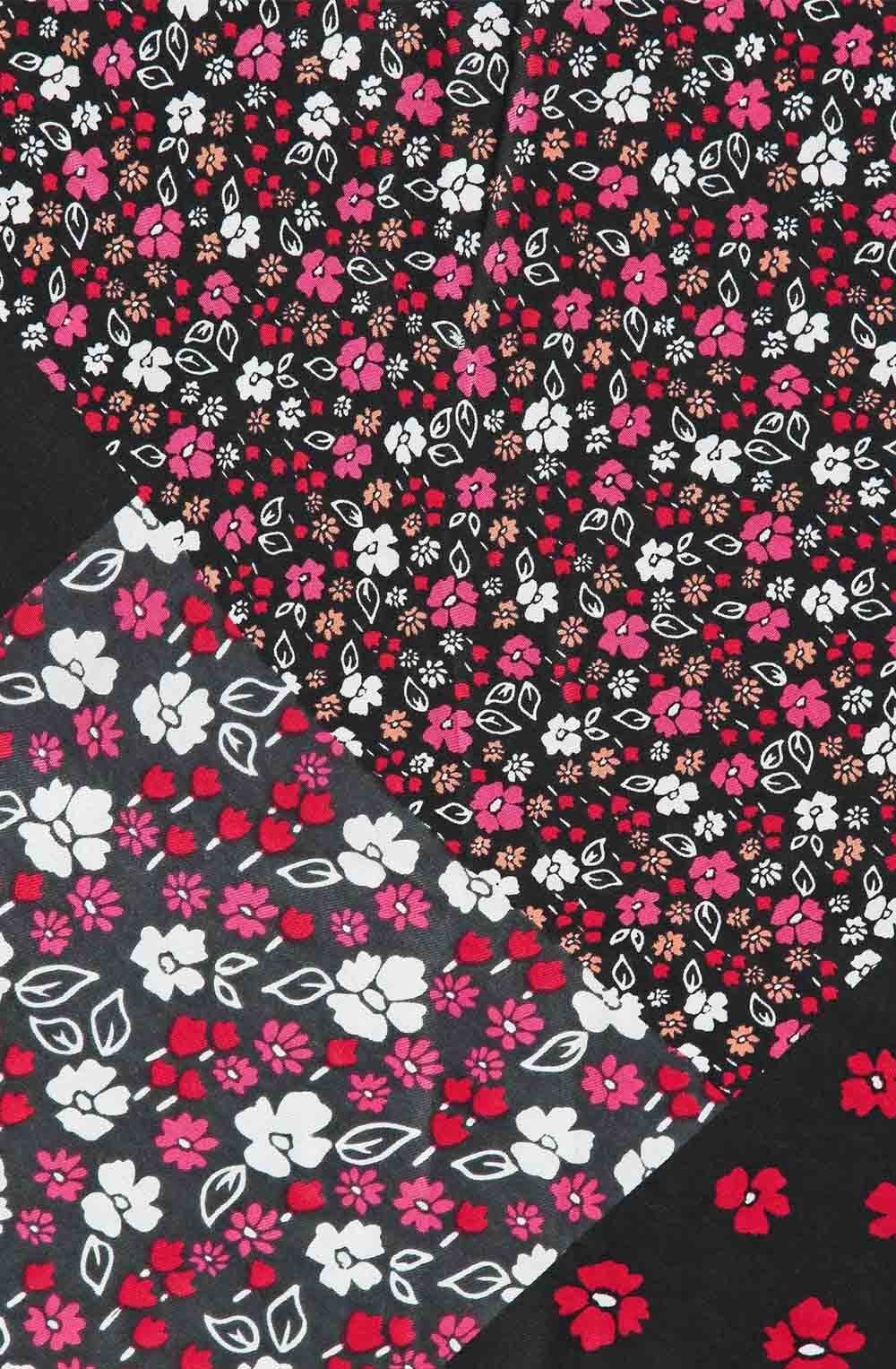 Square Floral Print Scarf