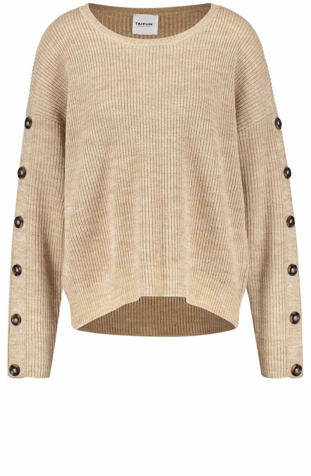 Stone Ribbed Knit Jumper