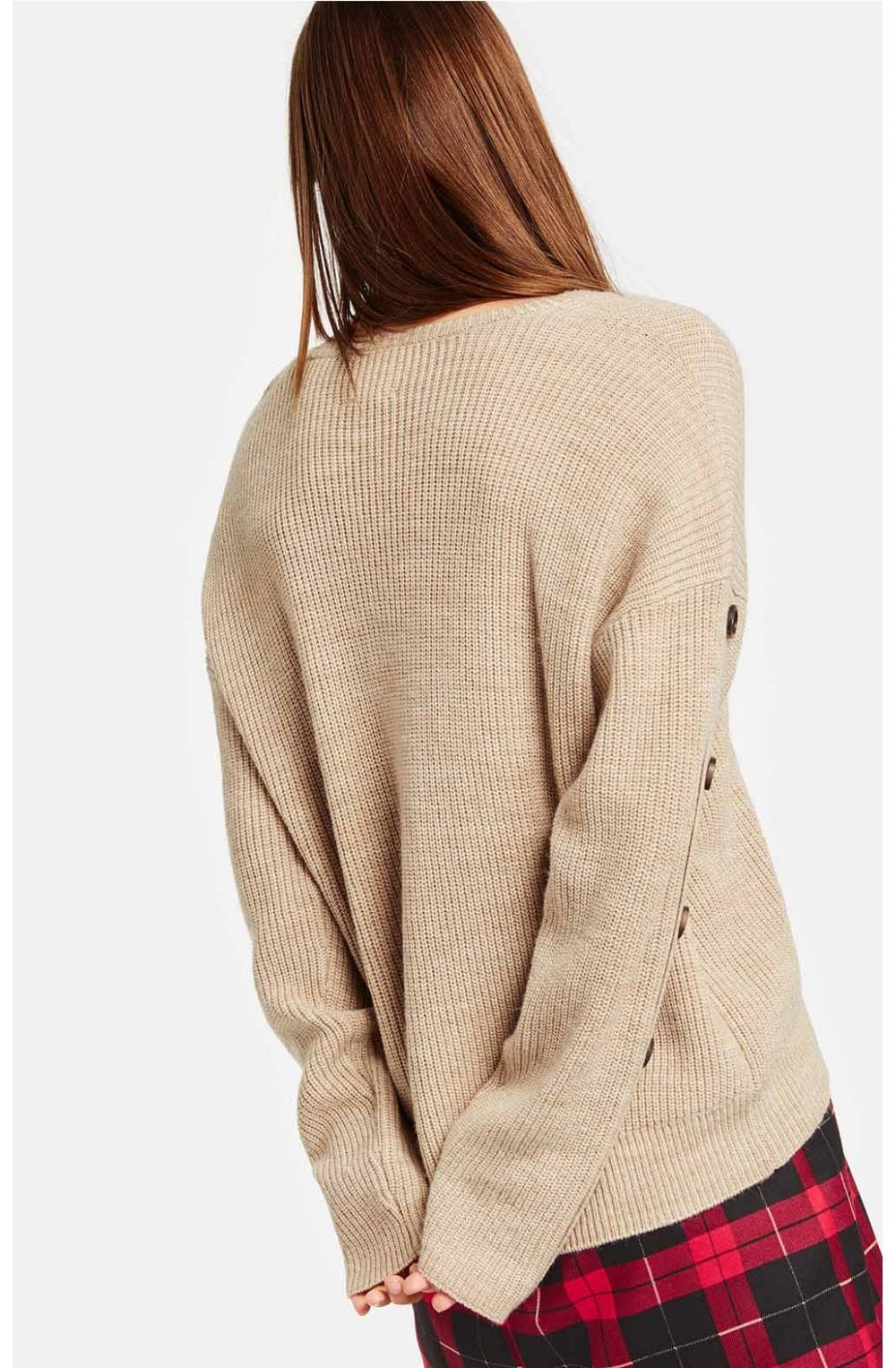 Stone Ribbed Knit Jumper