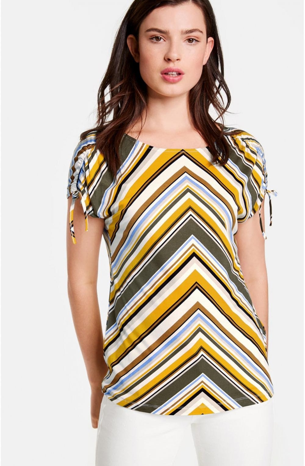 Striped Design Jersey Top