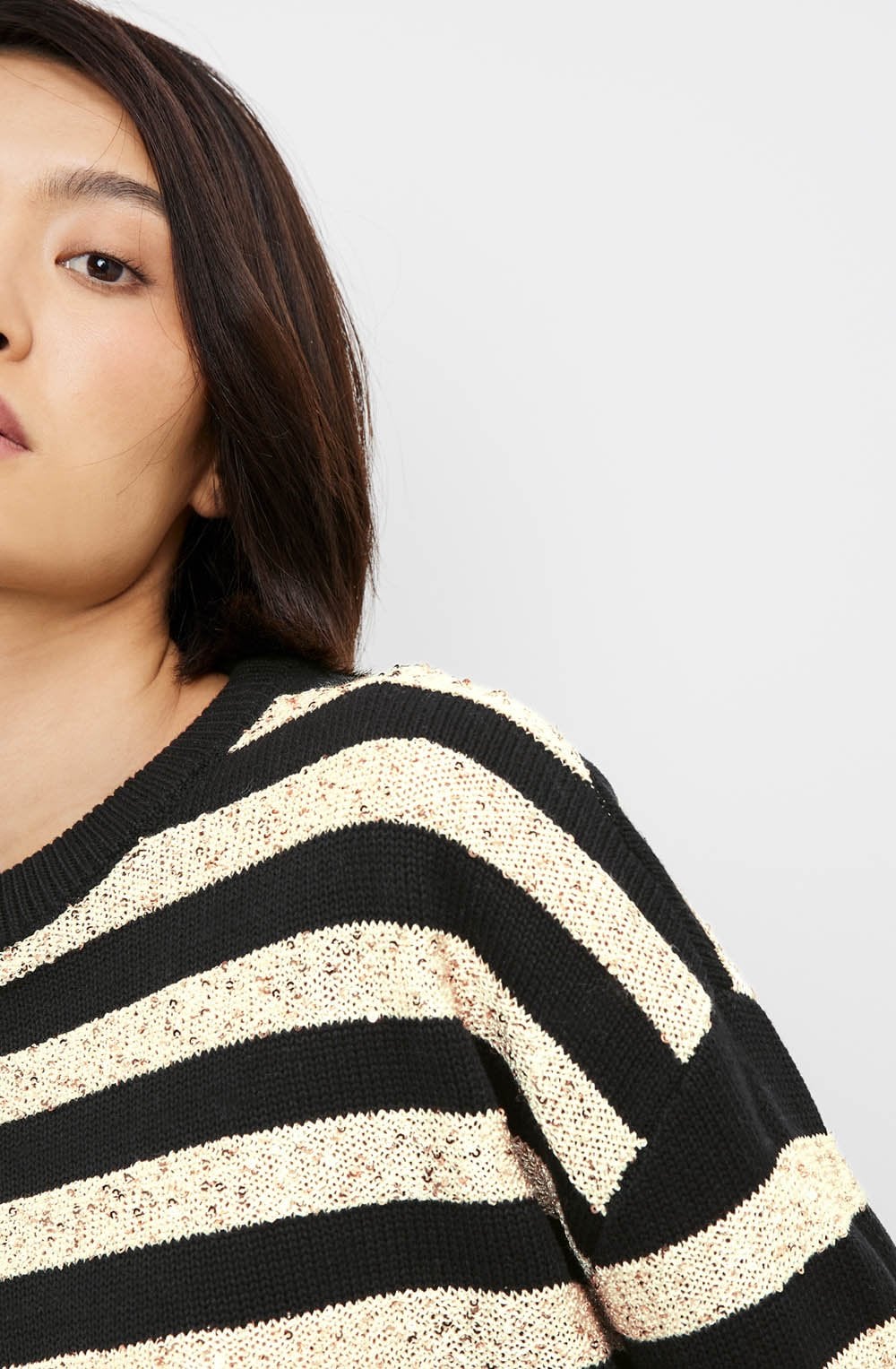 Striped Jumper with Sequin Embellishment