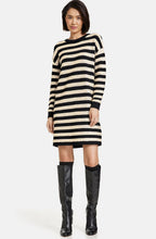 Striped Knitted Dress with Sequin Embellishment