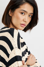 Striped Knitted Dress with Sequin Embellishment