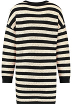 Striped Knitted Dress with Sequin Embellishment