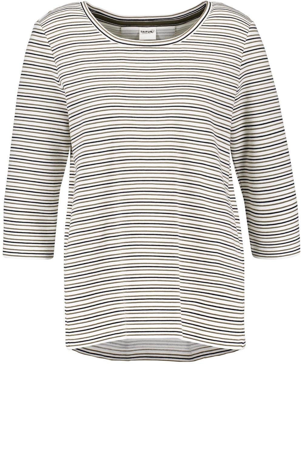 Striped Ribbed Laced Back Top
