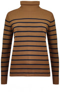 Tan And Navy Striped Jumper
