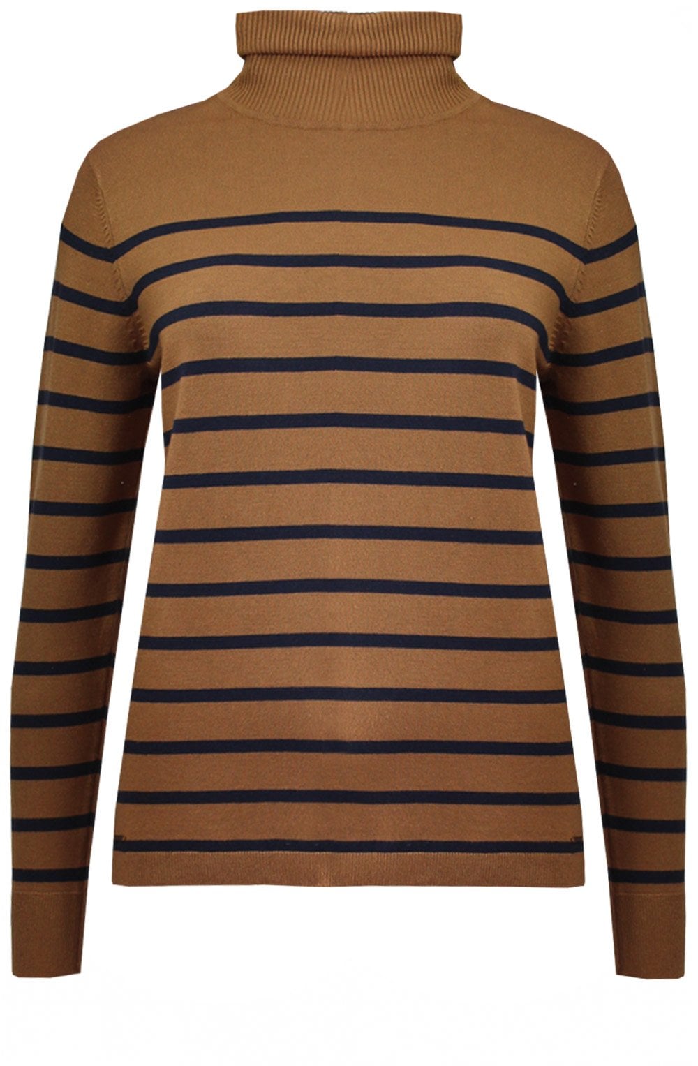 Tan And Navy Striped Jumper