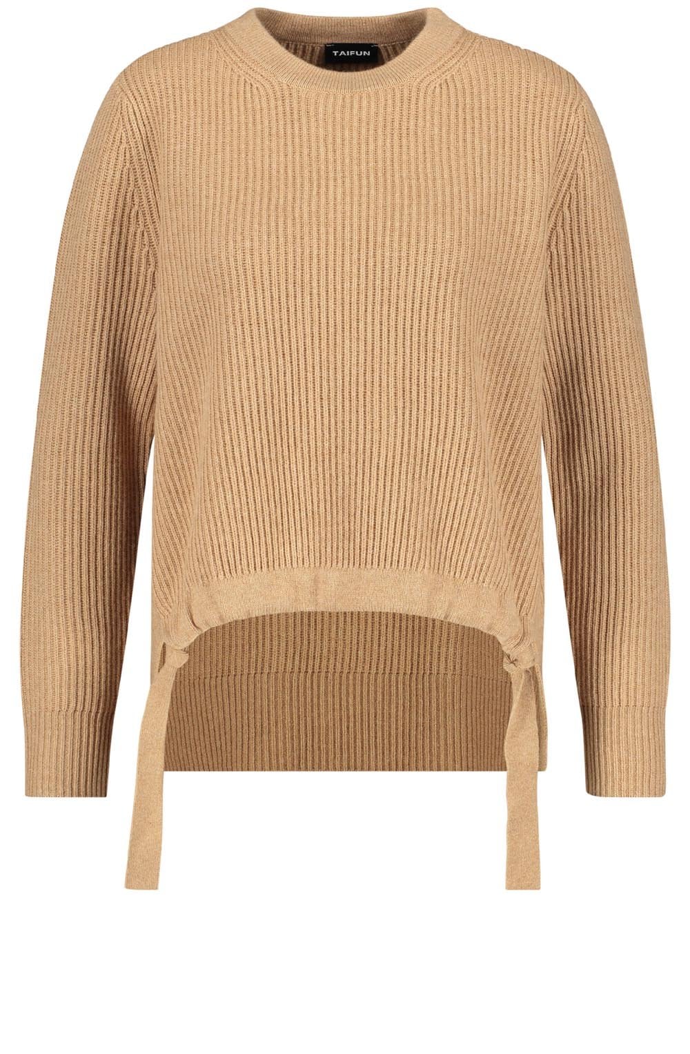 Tan Ribbed Knit Jumper