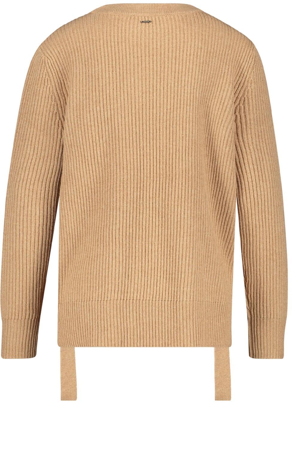 Tan Ribbed Knit Jumper