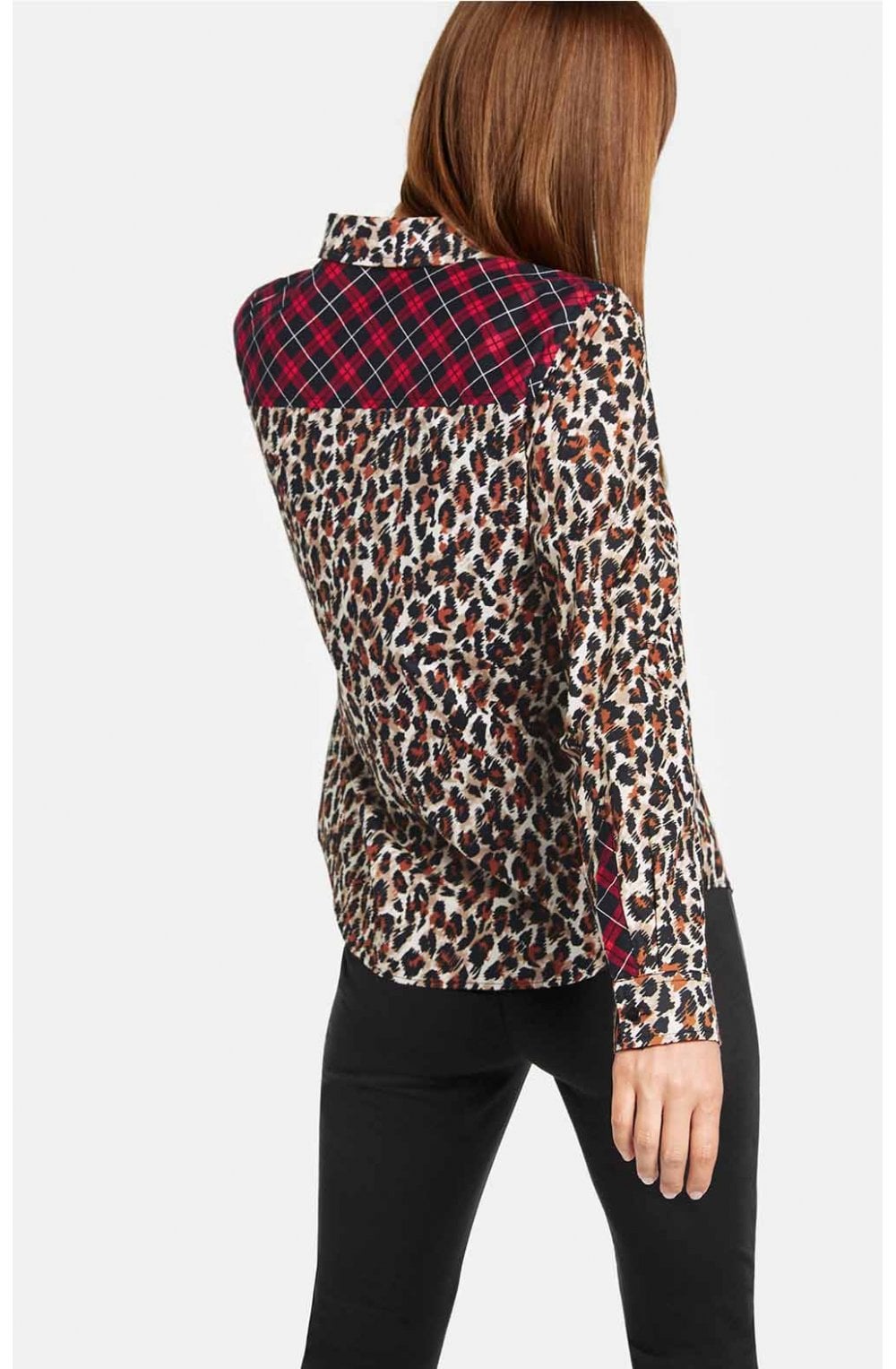 Tartan & Leopard Print Shirt