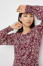 Taupe Blouse with a Hem Flounce