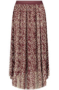 Taupe Flared Midi Skirt