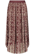 Taupe Flared Midi Skirt
